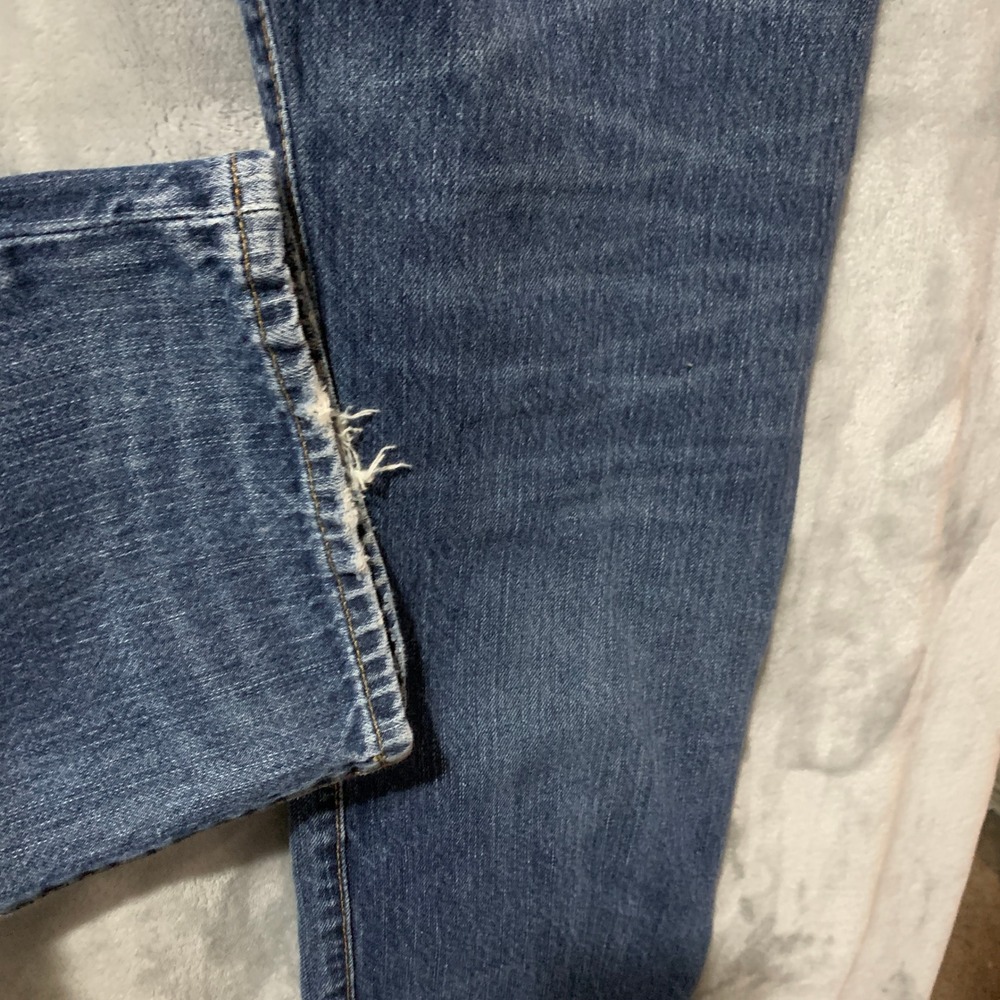 Polo Ralph Lauren Hampton Straight Jeans Mens 35x32 Blue Distressed Preppy - Picture 7 of 16